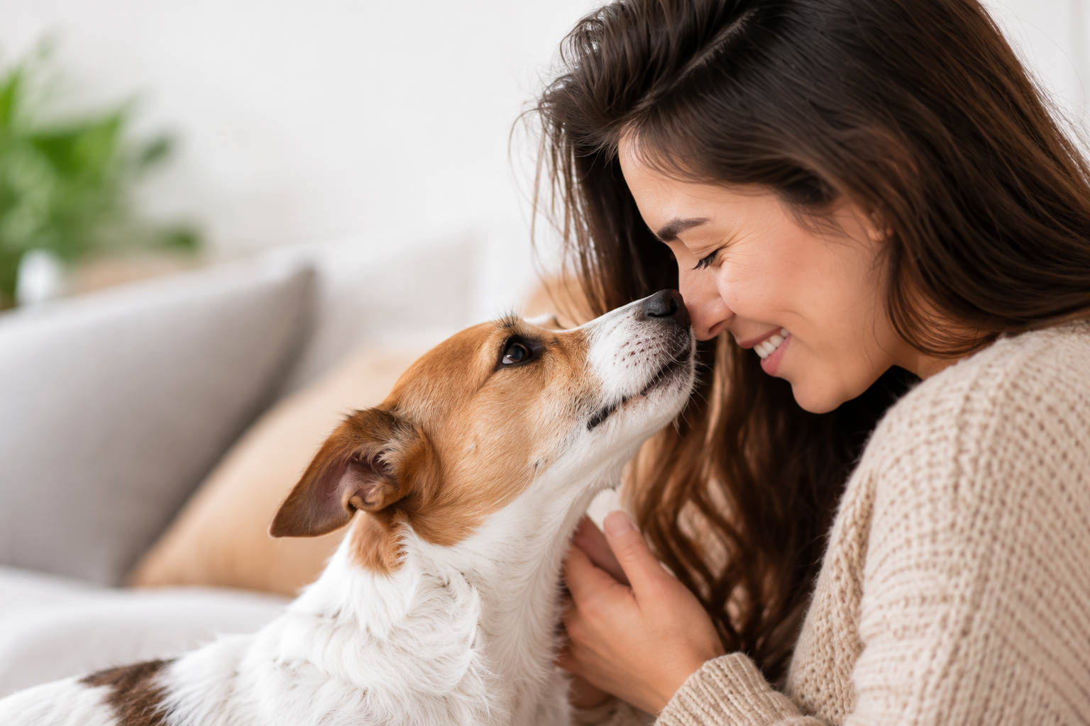 Pet owner sharing a loving moment with her dog – BindiPetZ